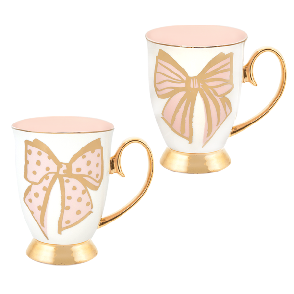 French Bow Mug Set - Set of 2