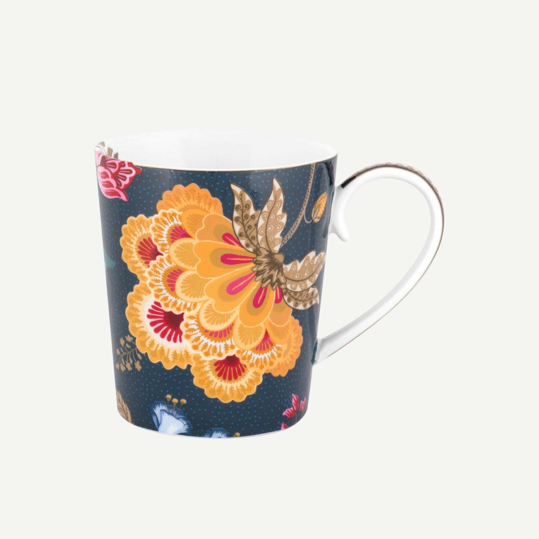 Pip Studio Harfli Mug Lacivert D 350ml