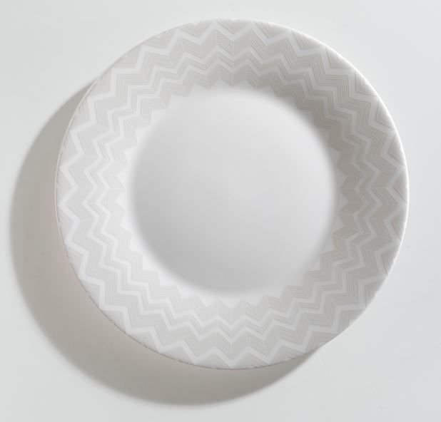 MISSONI ZIG ZAG WHITE - BEYAZ-GRI, PASTA TABAGI 21,5 CM