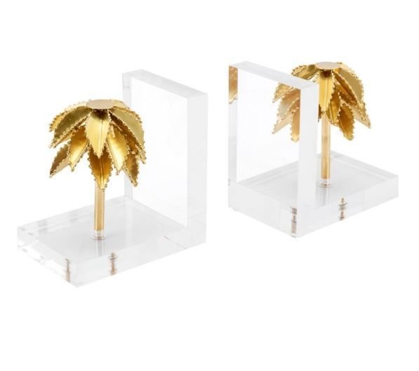 BOOKEND PALMERY 15X15X10 SET2PCS GOLD