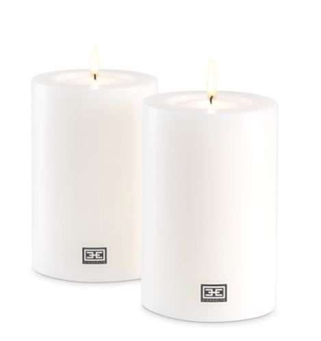 Artificial Candle ø 10 x H. 15 cm white