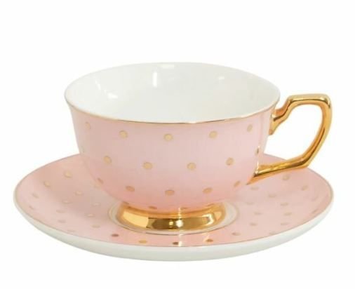 Teacup Polka Gold Blush