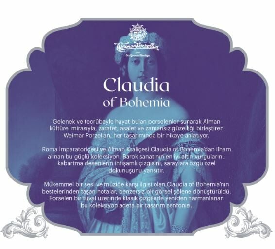 Claudia of Bohemia 63 Parça 12 Kişilik Yemek Takımı