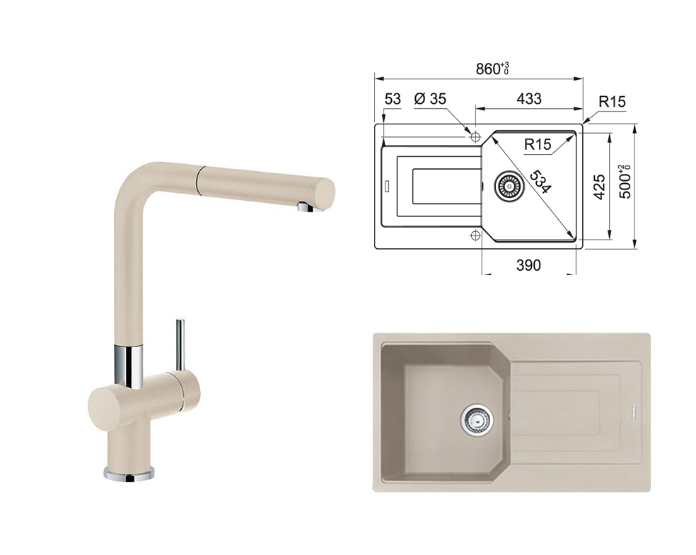 Urban UBG 611-86 + ACTİVE PLUS ARMATÜR SET