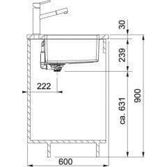 FRANKE MARİS MRX 110-55 PASLANMAZ ÇELİK TRZGAH ALTI  EVYE