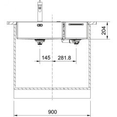 FRANKE BOX CENTER BWX 220-54-27 PASLANMAZ ÇELİK EVYE