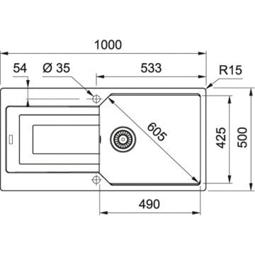 FRANKE URBAN UBG 611-100 GRANİT SAHARA TEZGAH ÜSTÜ EVYE