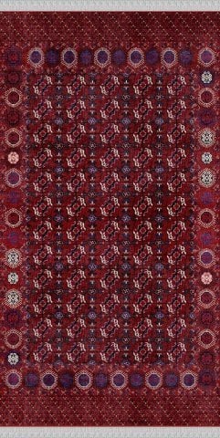 Afgan Desenli Dokuma Tabanlı Kilim