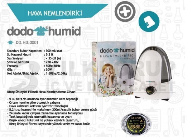 Dodo Ultrasonic Hava Nemlendirici