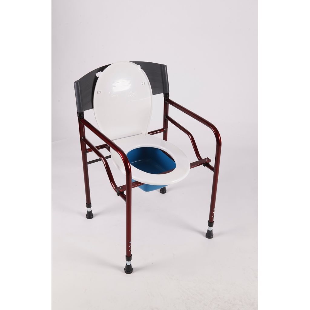 Hasta Tuvaleti Sandalyesi Kalın profil Katlanır engelli sandalyesi