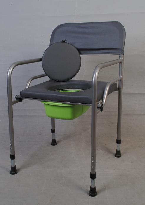 Kolları Sabit Derili Hasta Tuvalet Sandalyesi