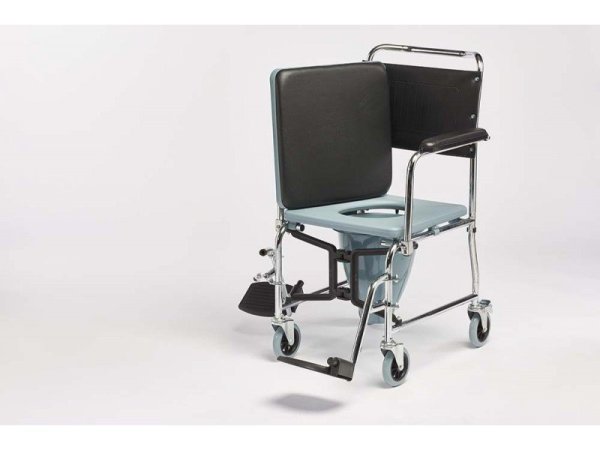 Tekerlekli Seyyar Katlanabilir Hasta Yaşlı Tuvalet Sandalyesi Klozet