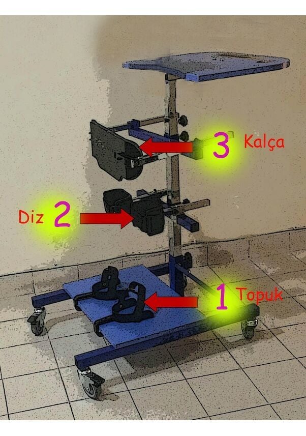 Medikaltec Ayakta Durma Sehpası (Sırt Desteksiz) MEDİUM-100-150 CM BOY İÇİN