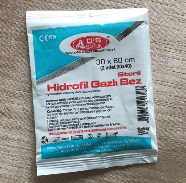 Medikaltec Steril Hidrofil Gazlı Bez 30 x 80 cm 500 Adet