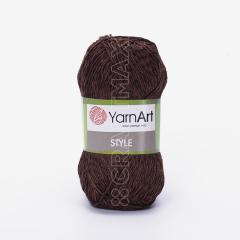 YARNART STYLE - SHINY KNITTING YARN BROWN - 672