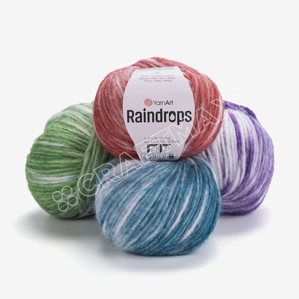 YARNART RAINDROPS - MULTICOLOR KNITTING YARN