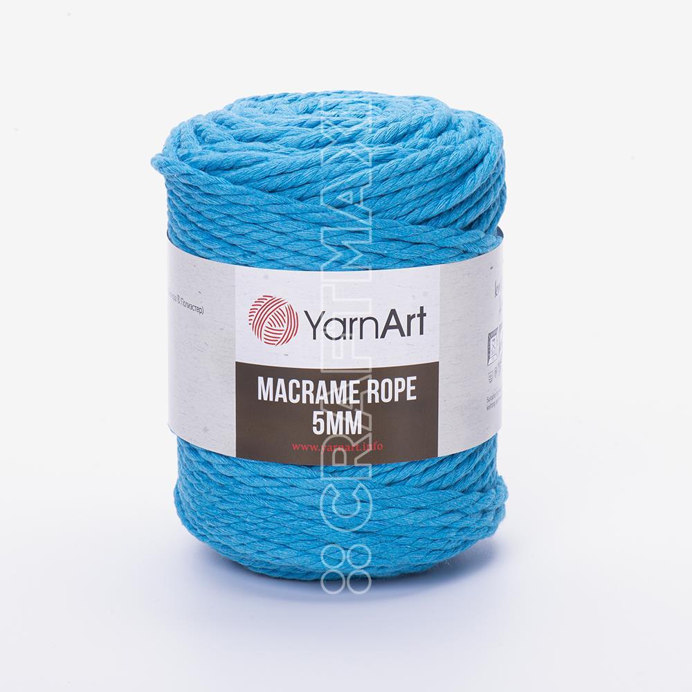 Yarnart Macrame Rope 5 mm - Macrame Cord Blue - 763