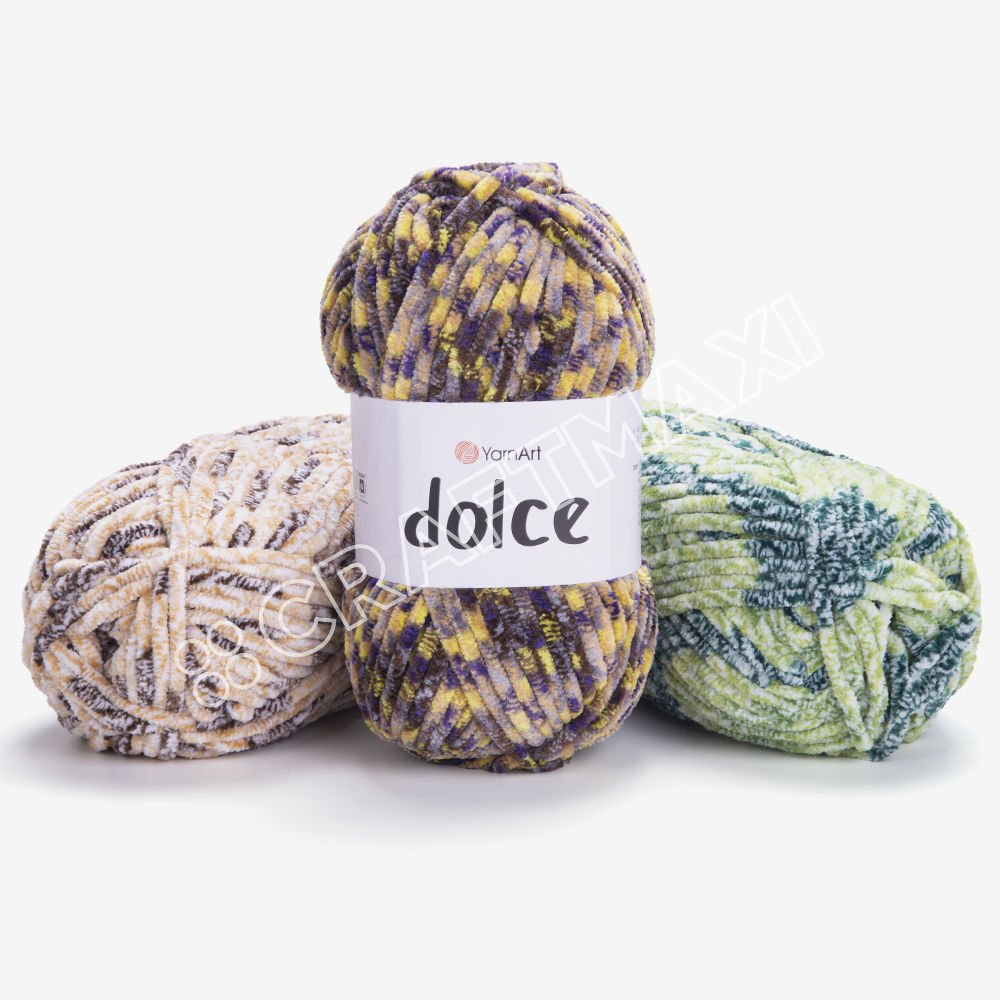 YARNART DOLCE - MULTICOLOR VELVET KNITTING YARN