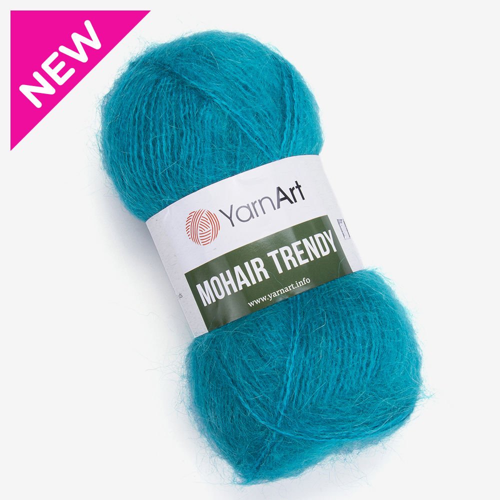 YARNART MOHAIR TRENDY - KNITTING YARN GRASS GREEN - 137