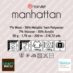 YARNART MANHATTAN - GLITTERY KNITTING YARN