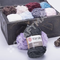  5 Pack Yarnart Mink (5 Skein) Fur Yarn, Soft Fur Yarn