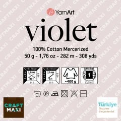 YARNART VIOLET - MERCERISIERTE Lacegarn