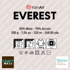YARNART EVEREST - MULTICOLOR KNITTING YARN VARIEGATED - 7030