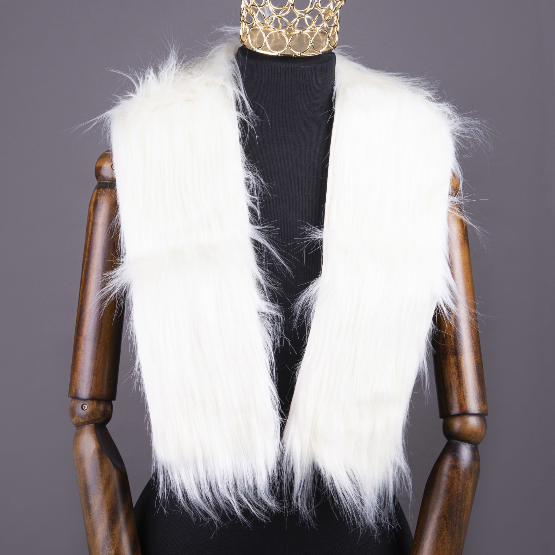 YARNART TUXEDE - FAUX FUR SHAWL