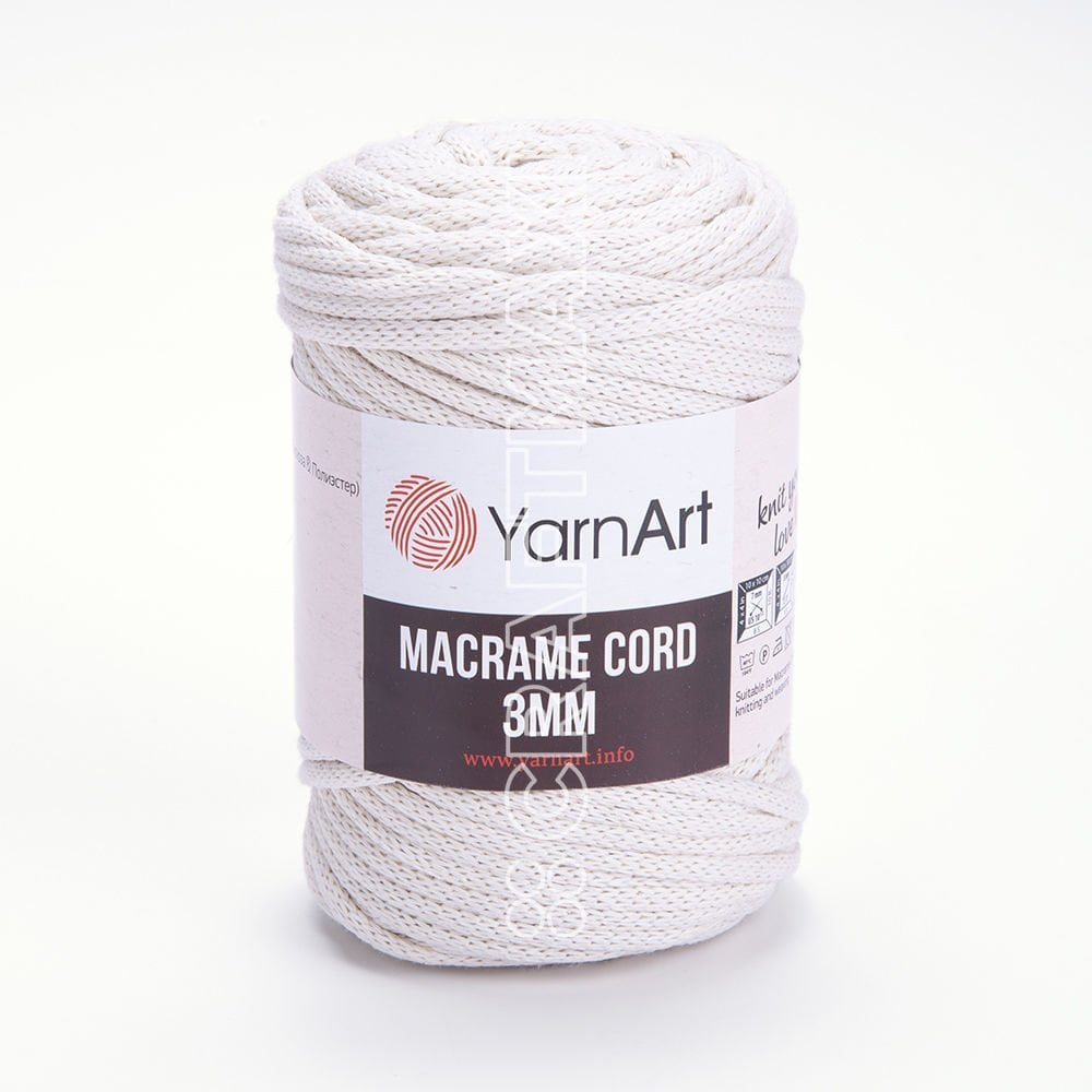 YARNART MACRAME CORD 3 MM - MACRAME CORD GREEN - 802