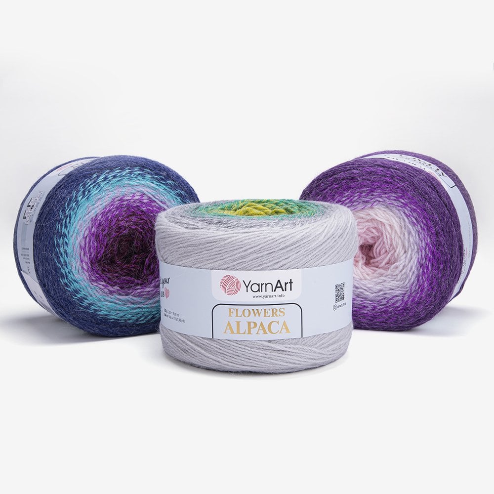 YARNART FLOWERS ALPACA - MULTICOLOR KNITTING YARN