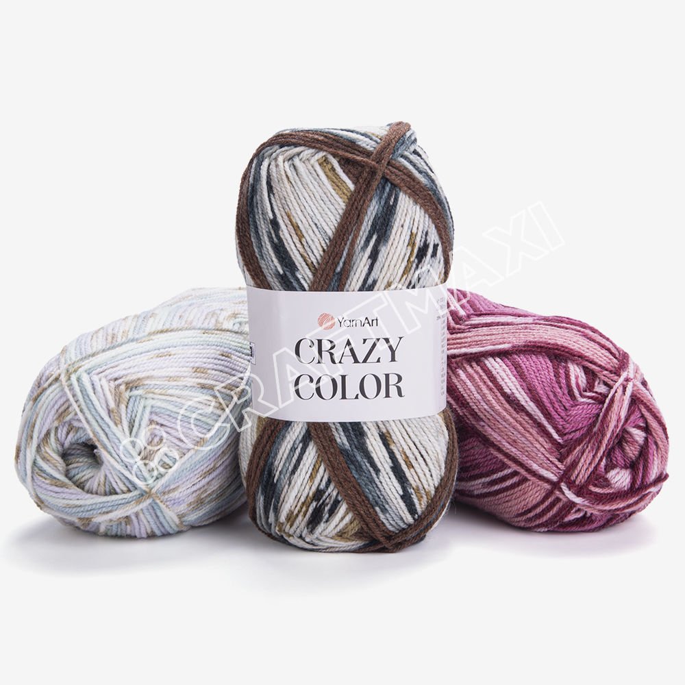 YARNART CRAZY COLOR - MULTICOLOR KNITTING YARN