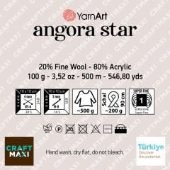 YARNART ANGORA STAR - Strickgarn PURPLE - 9561