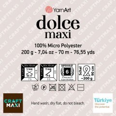 YARNART DOLCE MAXI - VELVET KNITTING YARN