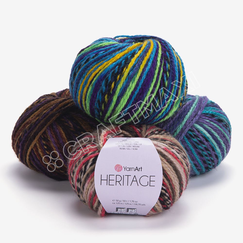 YARNART HERITAGE - MULTICOLOR KNITTING YARN