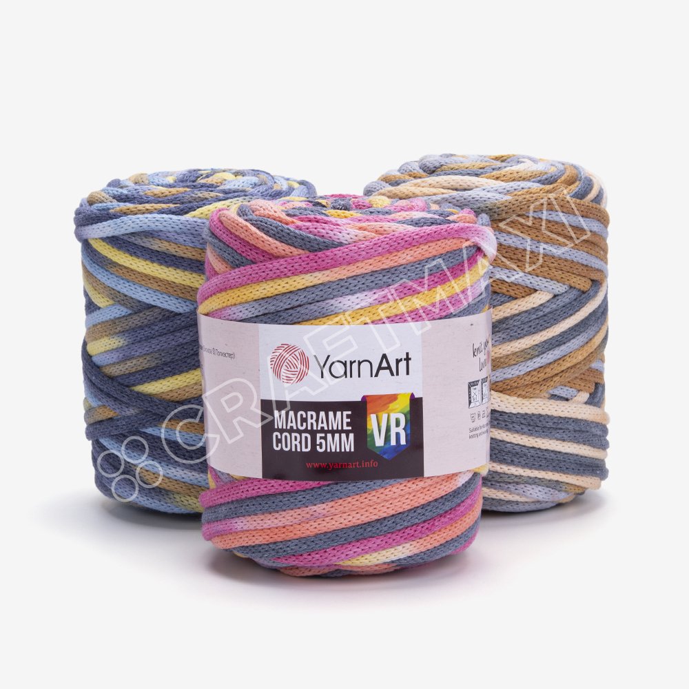 YARNART MACRAME CORD 5 MM VR - MACRAME CORD