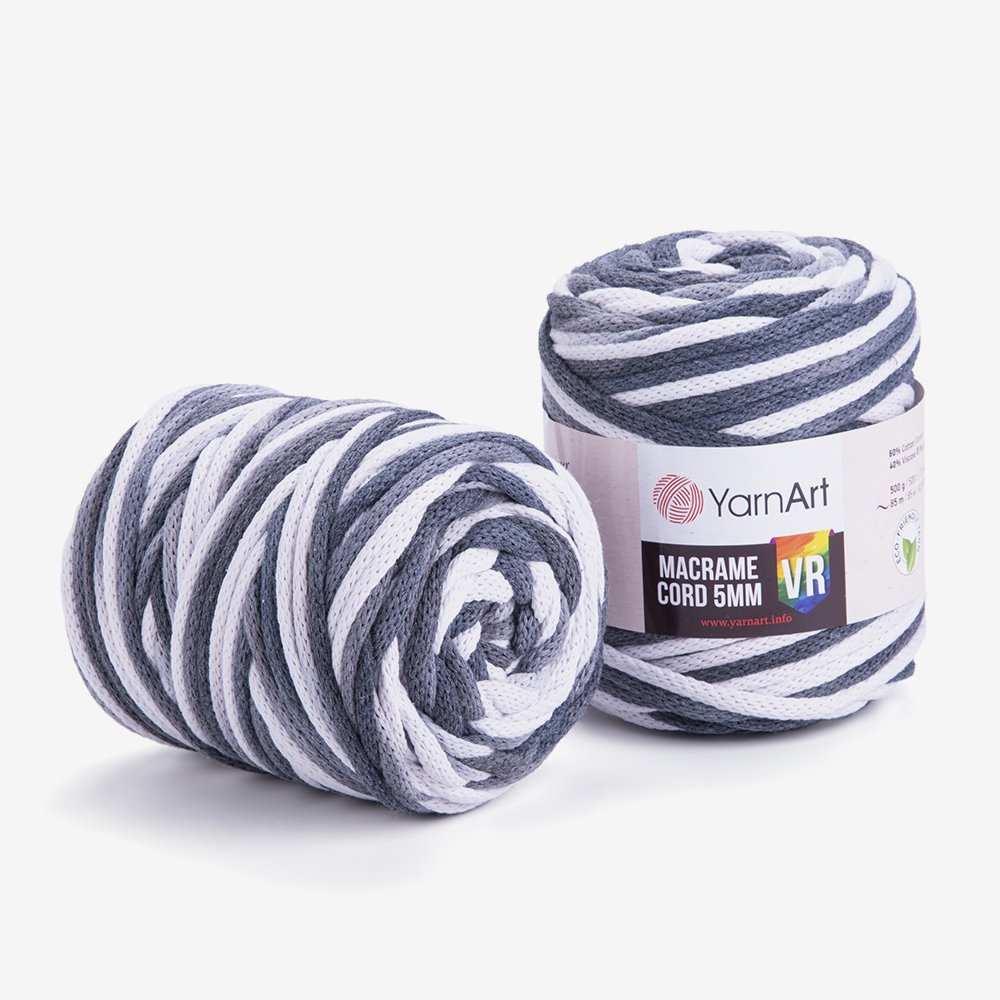 YARNART MACRAME CORD 5 MM VR - MACRAME CORD VARIEGATED - 925