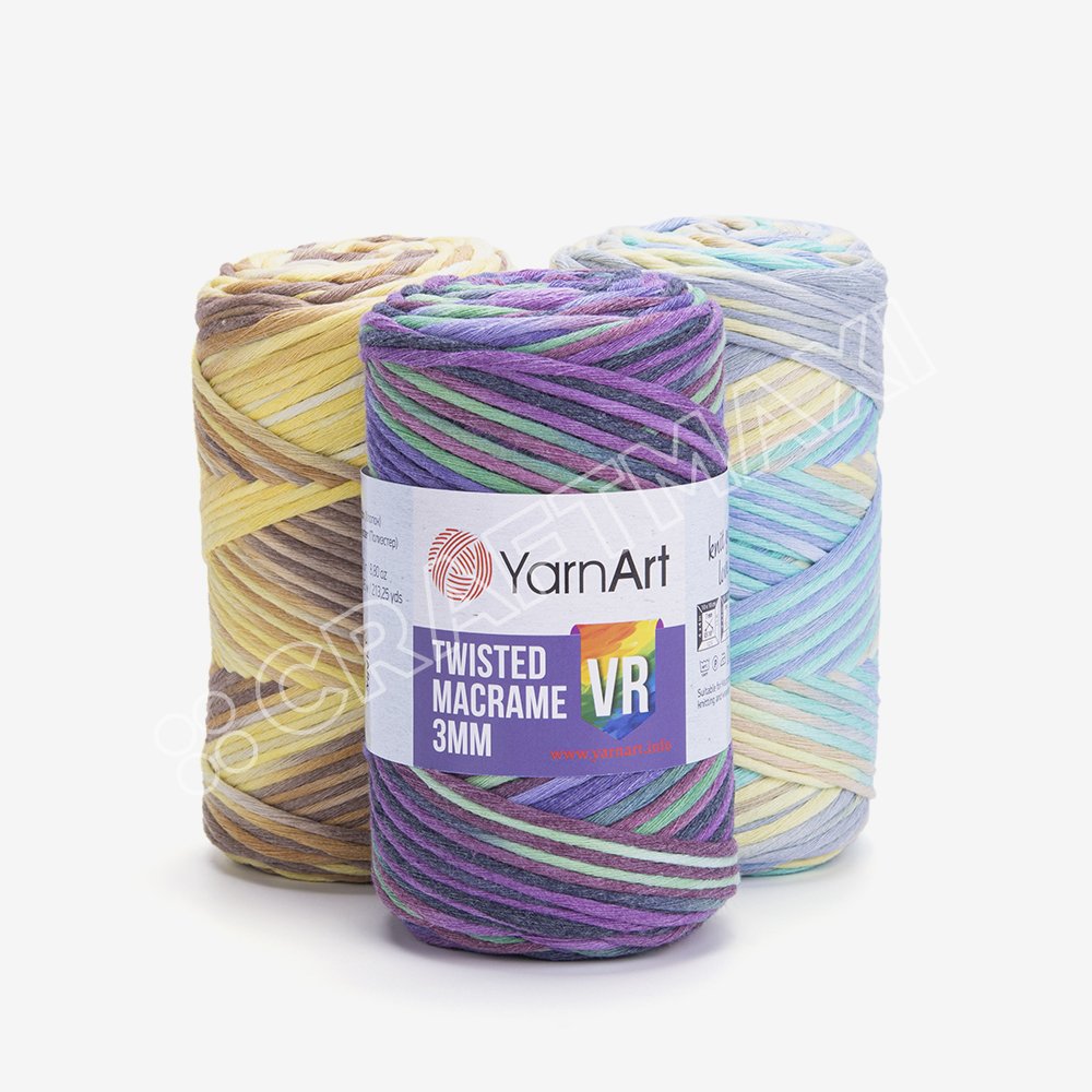 YARNART TWISTED MACRAME 3 MM VR - MACRAME CORD