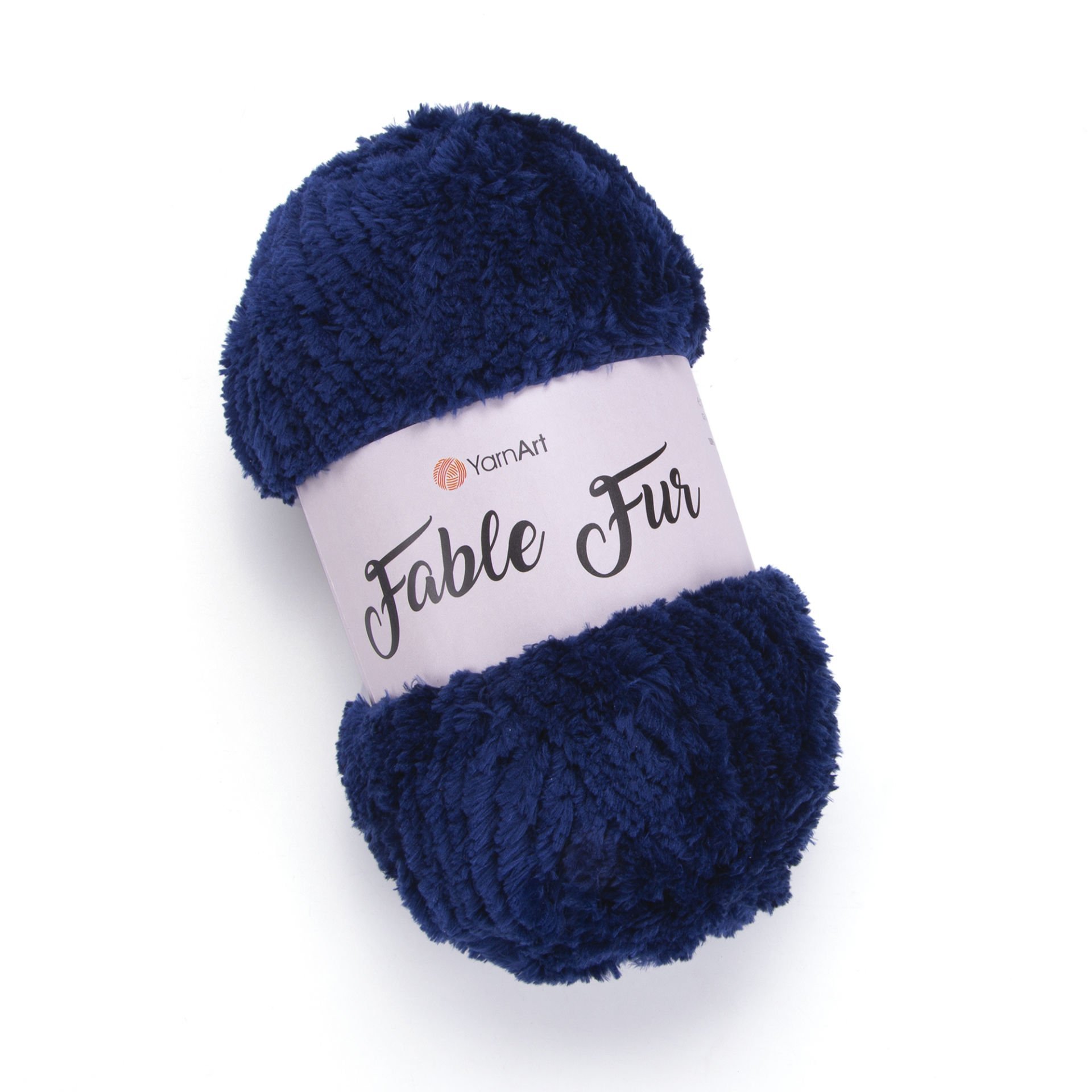 YARNART FABLE FUR - KNITTING YARN NAVY - 987