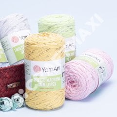 YARNART TWISTED MACRAME 3 MM LUREX - MACRAME CORD