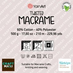 YARNART TWISTED MACRAME - MACRAME CORD