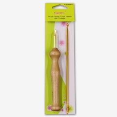 SKC PUNCH NEEDLE WITH WOODEN HANDLE
