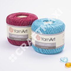 YARNART VIOLET LUREX - GLITTERY MERCERISED LACE YARN