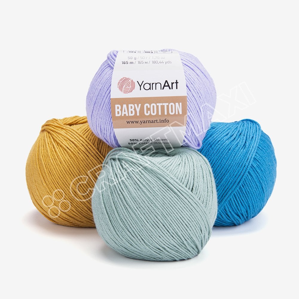 Yarnart Baby Cotton Knitting Yarn, Navy Green - 443