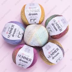 YARNART SUMMER DREAM -  MULTICOLOR KNITTING YARN