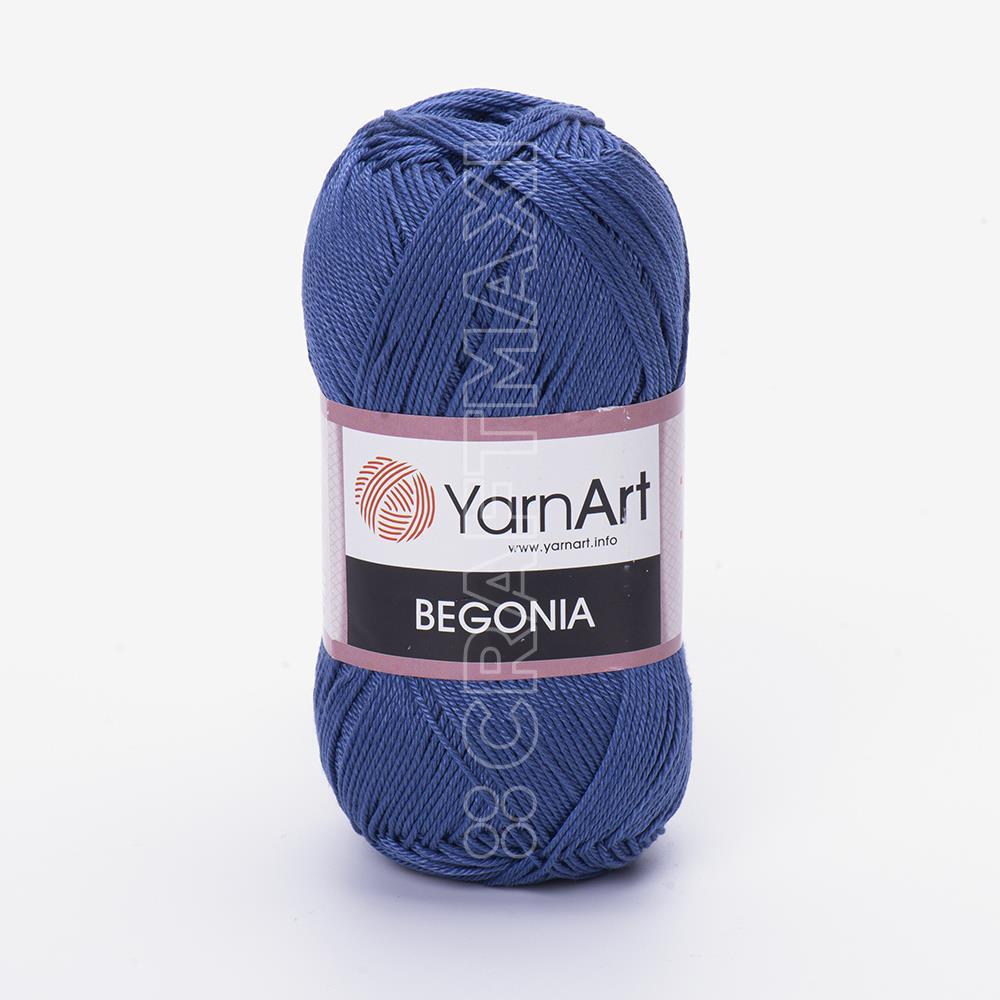 YARNART BEGONIA - MERCERIZED KNITTING YARN DENIM BLUE - 0154