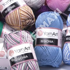 YARNART BEGONIA MELANGE - MULTICOLOR MERCERISED KNITTING YARN