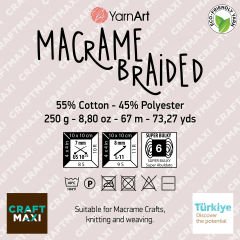 YARNART MACRAME BRAIDED - MACRAME CORD