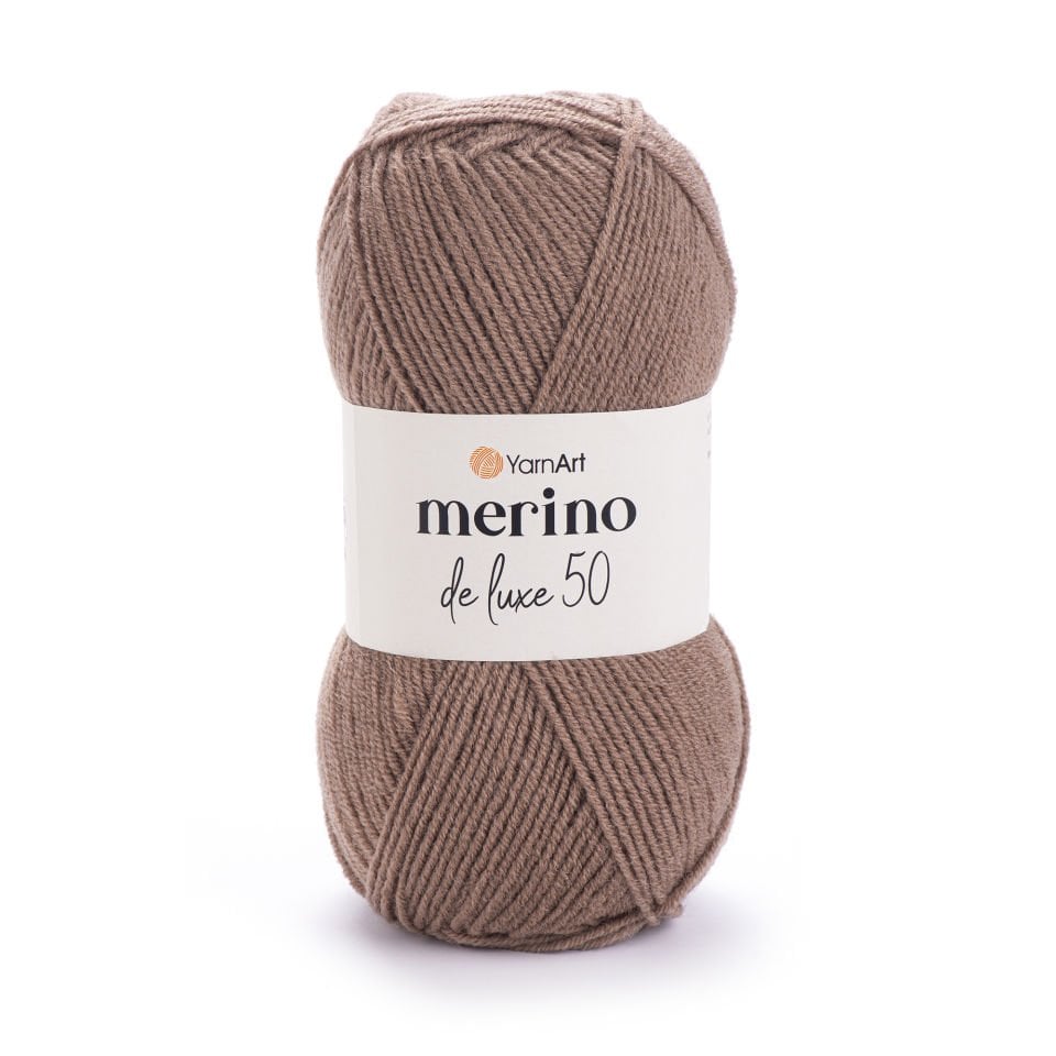 YARNART MERINO DE LUXE 50 - EL ÖRGÜ İPİ SÜTLÜ KAHVE - 514