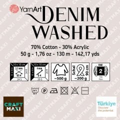 YARNART DENIM WASHED - MELANJ EL ÖRGÜ İPİ