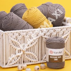 YARNART MACRAME ROPE 3 MM - MAKROME EL ÖRGÜ İPİ